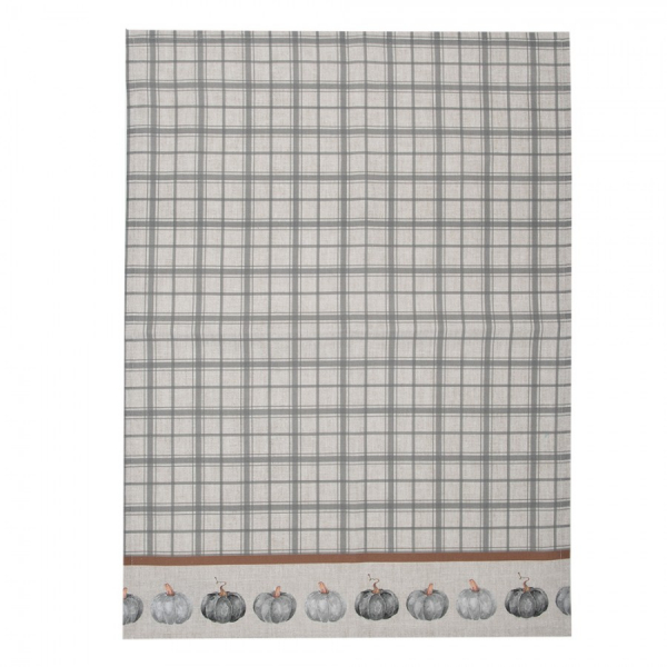 Geschirrtuch 50x70 cm Grau Baumwolle Kürbis von Clayre & Eef